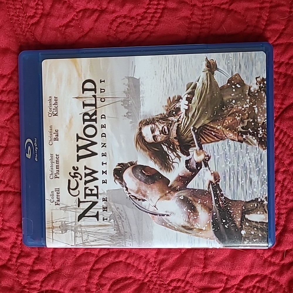 The New World (extended cut) Blu-ray disk Colin Farrell, Christian Bale, & more
